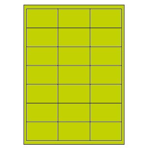 Samolepicí etikety 66 x 40 mm, A4 - reflexní zelené (100 ks)