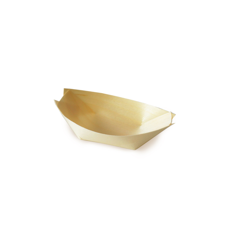Finger food miska LODIČKA 8 x 5,5 cm - dřevěná (100 ks)