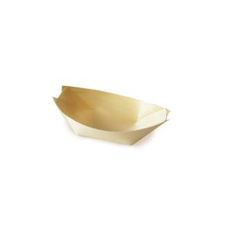 Finger food miska LODIČKA 9 x 6 cm - dřevěná (100 ks)