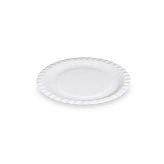 Papírový talíř mělký průměr 18 cm - bílý (100 ks)