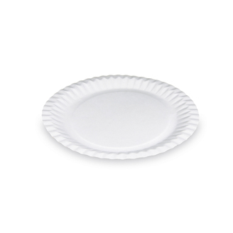 Papírový talíř mělký průměr 23 cm - bílý (100 ks)