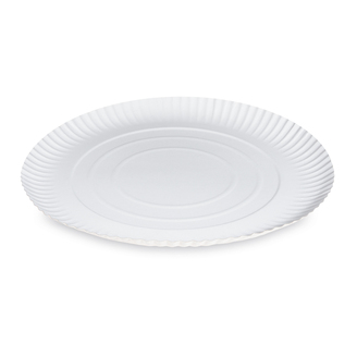 Papírový talíř hluboký průměr 32 cm - bílý (50 ks)