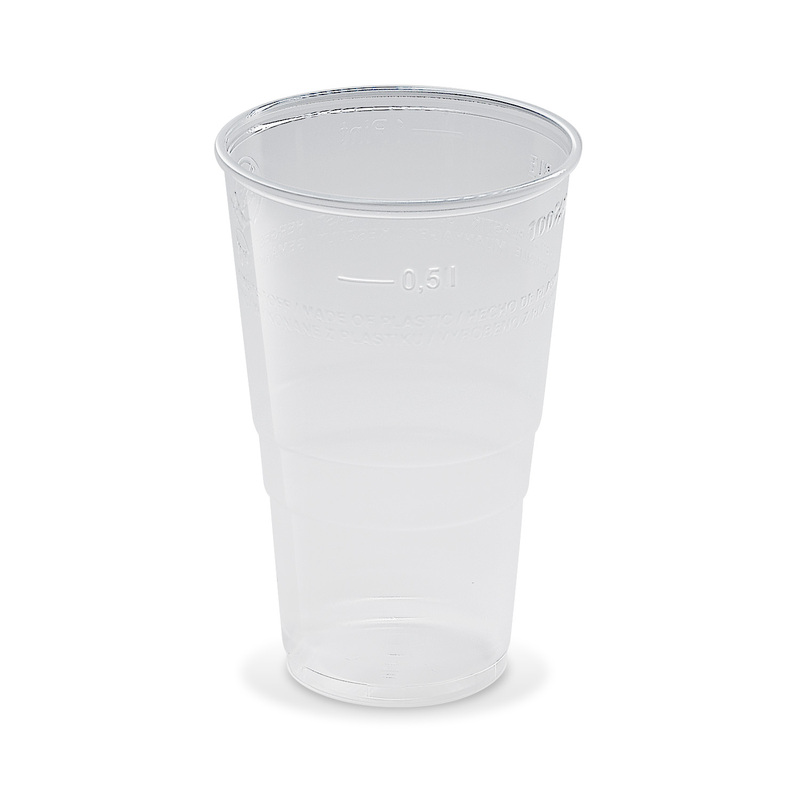 Plastový kelímek 0,5 l (50 ks)- transparentní