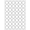 Samolepiací biele etikety průměr 15 mm, A6 (15 ks)