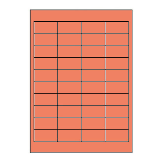 Samolepicí etikety 48,5 x 25,4 mm, A4 - červené (100 ks)