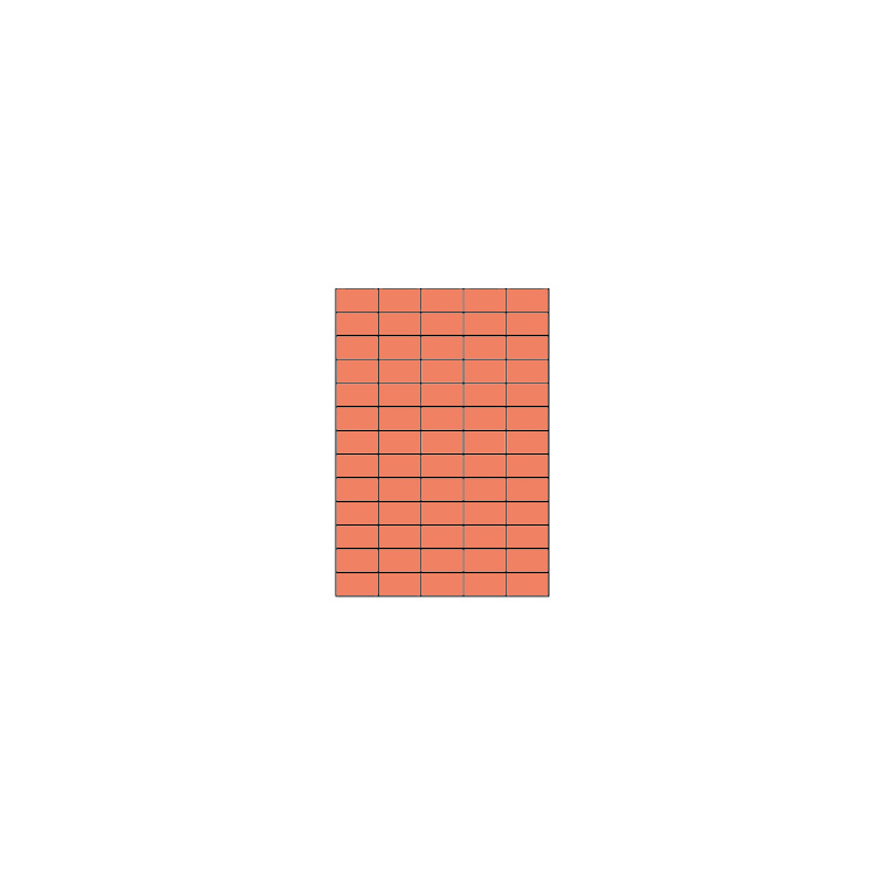 Samolepicí etikety 38,1 x 21,2mm, A4, červené (100 ks)