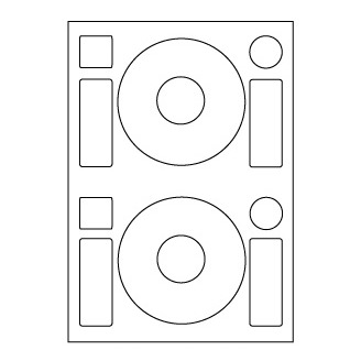 Samolepicí bílé etikety CD - 2 ks, A4 (100 ks)