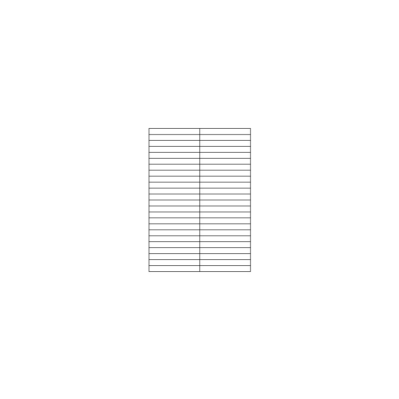 Samolepicí bílé etikety 105 x 12,3 mm, A4 (100 ks)