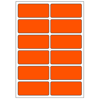 Samolepicí etikety 48 x 21 mm, A6 (10 ks) reflexní oranžové