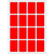 Samolepicí etikety 22 x 33 mm, A6 (10 ks) reflexní červené