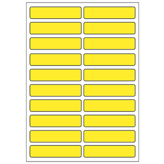 Samolepicí etikety 48 x 11 mm, A6 (10 ks) žluté