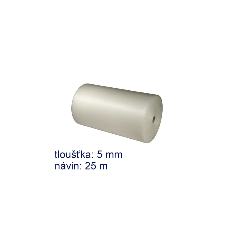 Pěnový polyetylen šíře 100 cm, tl. 5 mm, návin 25 m