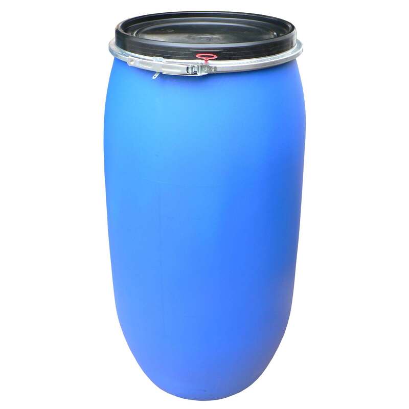 Plastový sud na sypké látky 220 l - modrý