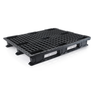 Plastová paleta 1200 x 1000 mm, stohovatelná s ližinami
