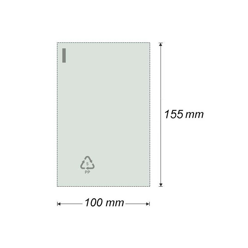 Sáček polyprop. plochý 100 x 155 mm (100 ks)