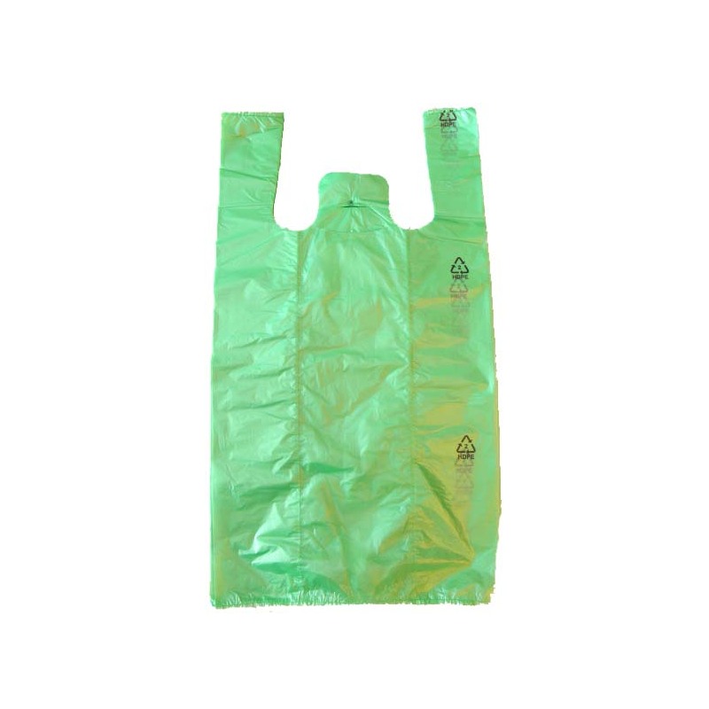 Mikrotenová taška nosnost 10 kg - zelená (100 ks)