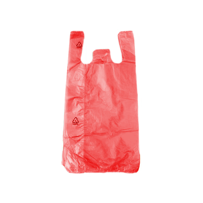 Mikrotenová taška nosnost 10 kg - červená (100 ks)