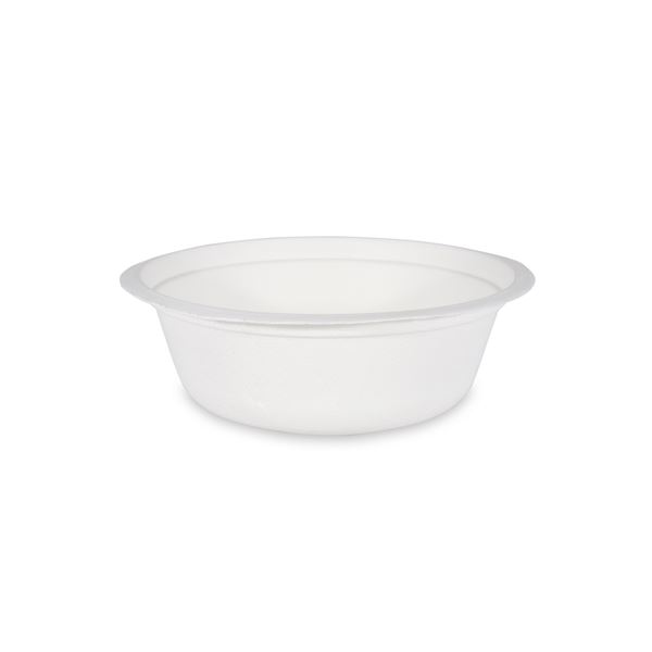 Miska kulatá BIO cukrová třtina 500 ml (50 ks) - bílá