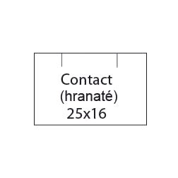 Etikety Contact 25 x 16 mm - hranaté, bílé