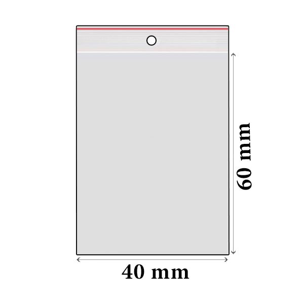 ZIP sáčky LDPE 40 x 60 mm (100 ks) - 40 um
