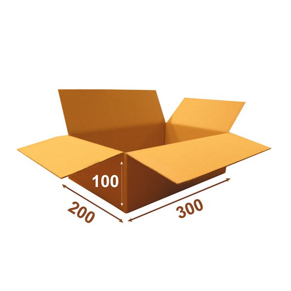 Krabice papírová klopová 3VVL 300 x 200 x 100 mm