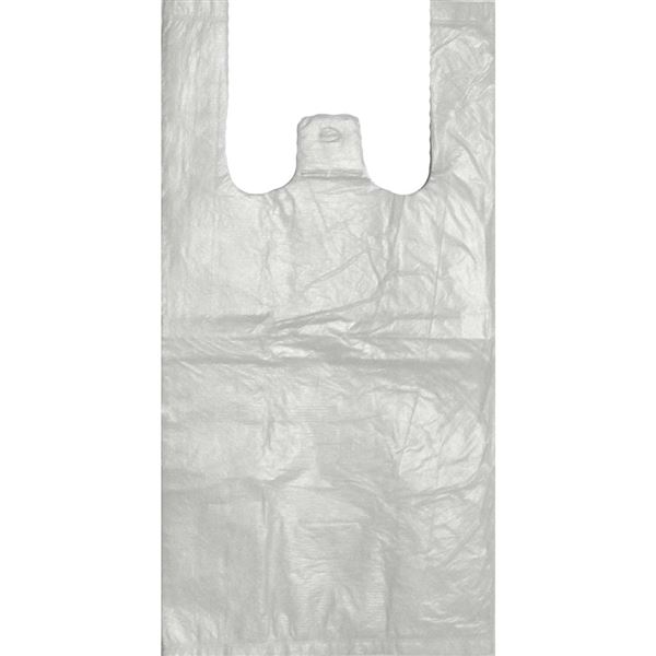 Mikrotenová taška MINI 16 + 12 x 30 cm - bílá (100 ks)