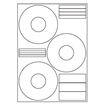 Samolepicí bílé etikety CD - 3 ks, A4 (100 ks)