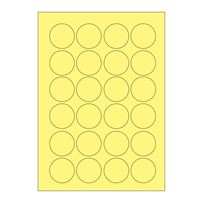 Samolepicí etikety, průměr 40 mm, A4 - žluté (100 ks)