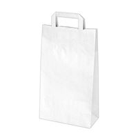 Papírová taška bílá 32 + 16 x 39 cm (50 ks)
