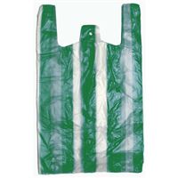 Mikrotenová taška nosnost 4 kg - bílo-zelená (100 ks)