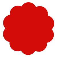 Rozetky PREMIUM průměr 9 cm - červené (500 ks)