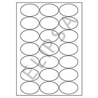 Samolepicí bílé etikety 60 x 40 mm, A4 (100 ks) - elipsa