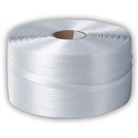 Vázací páska PES šíře 19 mm, návin 600 m - bílá, pletená