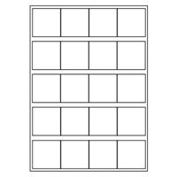 Samolepicí bílé etikety 50 x 50 mm, A4 (100 ks)