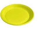 Plastový talíř průměr 22 cm - žlutý (10 ks)