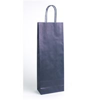 Dárková taška papírová VINOLA modrá - 14 x 8 x 39 cm