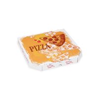 Krabice na pizzu z vlnité lepenky 26 x 26 x 3 cm (100 ks)