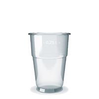 Plastový kelímek PP 0,25 l (50 ks) - transparentní
