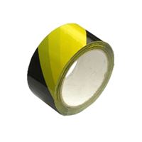 Výstražná lepicí páska šíře 48 mm x 66 m - žlutočerná pravá