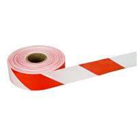 Varovná nelepicí páska šíře 75 mm x 500 m - červenobílá