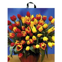 Nákupní taška s uchem 44 x 50 cm - tulipány