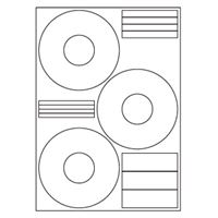 Samolepicí bílé etikety CD - 3 ks, A4 (100 ks)