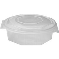 Miska osmiboká s víčkem 1500 ml - průhledná (25 ks)