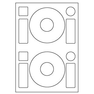 Samolepicí bílé etikety CD - 2 ks, A4 (100 ks)