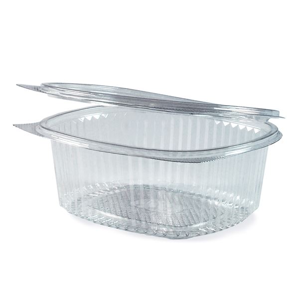 Miska oválná s víčkem 2000 ml - průhledná (50 ks)