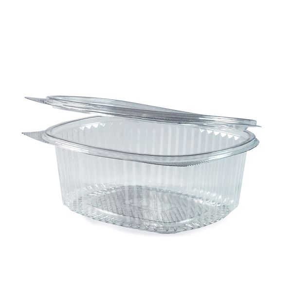 Miska oválná s víčkem 1500 ml - průhledná (50 ks)