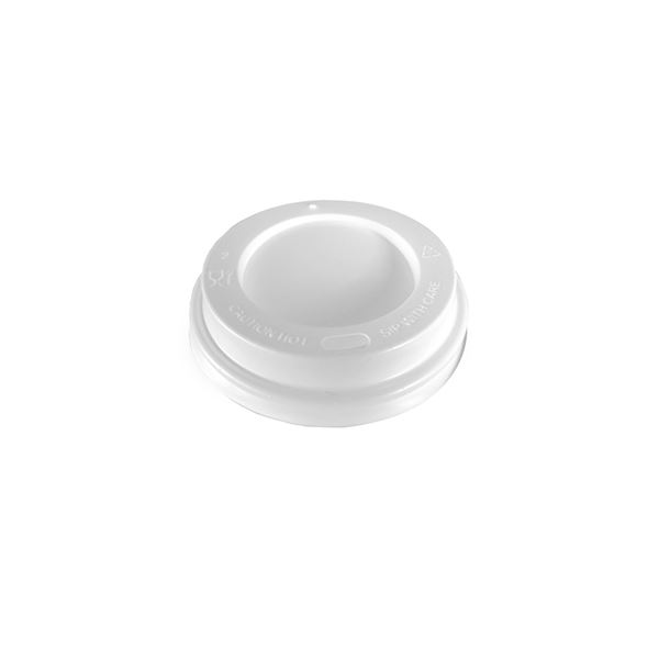 Víčko vypouklé bílé pro papírové kelímky průměru 73 mm (100 ks)