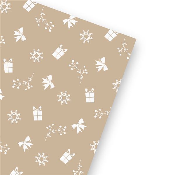 Vánoční balicí papír 70 x 200 cm - hnědý