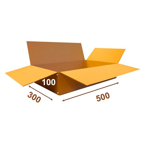 Krabice papírová klopová 3VVL 500 x 300 x 100 mm