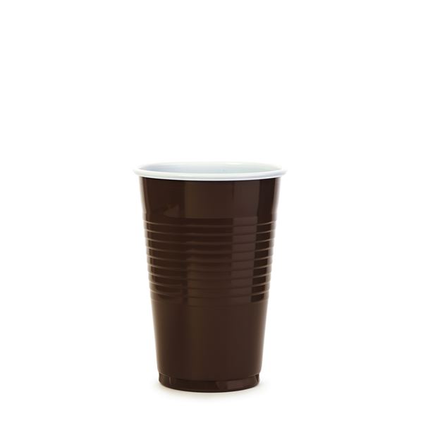 Kávový kelímek 0,18 l (15 ks) - hnědo-bílý
